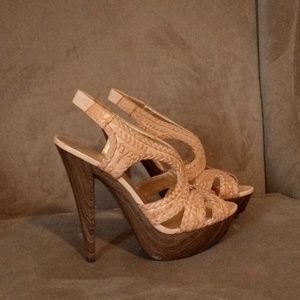 Wooden high heels